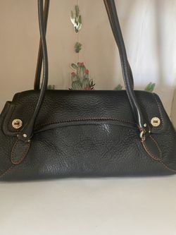 Cole HAAN Women’s Pebble Leather Black Small Satchel Purse Bag