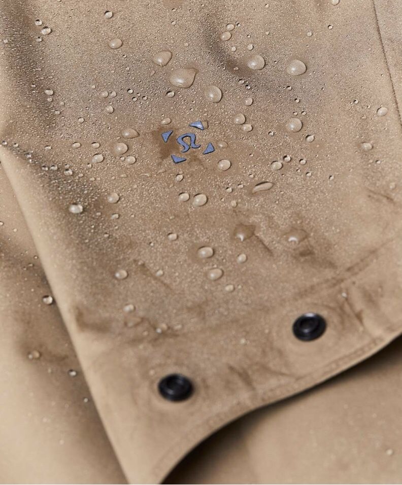 Mens Lululemon Outpour Rain Shell Jacket Frontier Tan/ Brown Small