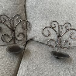 Wrought iron wall sconces