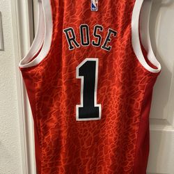 Derrick Rose Jersey Swingman Shattered Glass Scale RARE Small