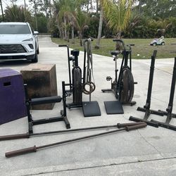 Assault bike and gym