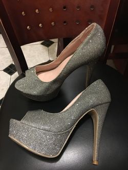 Silver High Heels 