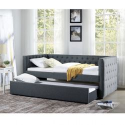 Gray Twin Daybed With Trundle 