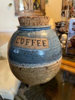 Handmade Clay Coffee Jar!