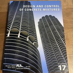 Design & Control of Concrete Mixtures (17th Ed.) w/ Tabs