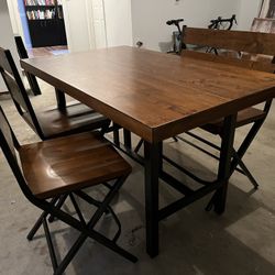 Rustic Kitchen Table And 4 Chairs