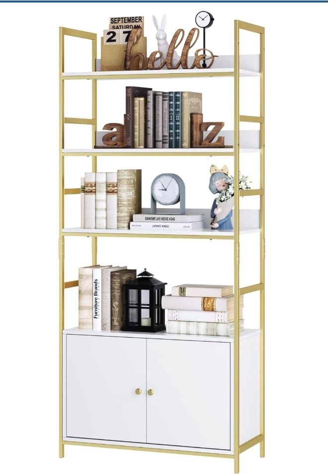 White And Gold Book Shelf