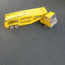 Antique Tonka Car Hauler Truck And Trailer