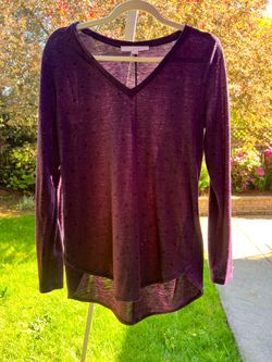 Loft - purple long-sleeved shirt in Small