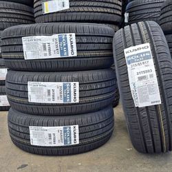 215/55/17 Kumho New Tires Set Of (4) Installed And Balanced 