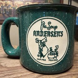 Pea Soup Andersen's Green Ceramic Splatter Campfire Style Coffee Mug