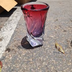1950 Archimede seguso murano vintage fleeks italian art glass flower vase
