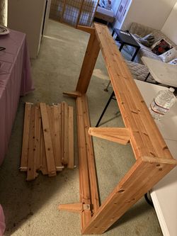 Golden Oak Twin Bed Frame