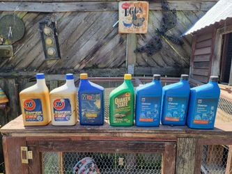Lot of 7 Vintage / Older Motor Oil & ATF