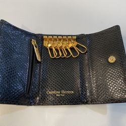 Carolina Herrera Trifold Leather Wallet With Key holders 