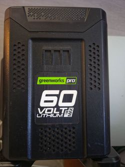 GreenWorks 60v Litium Max Battery and Charger