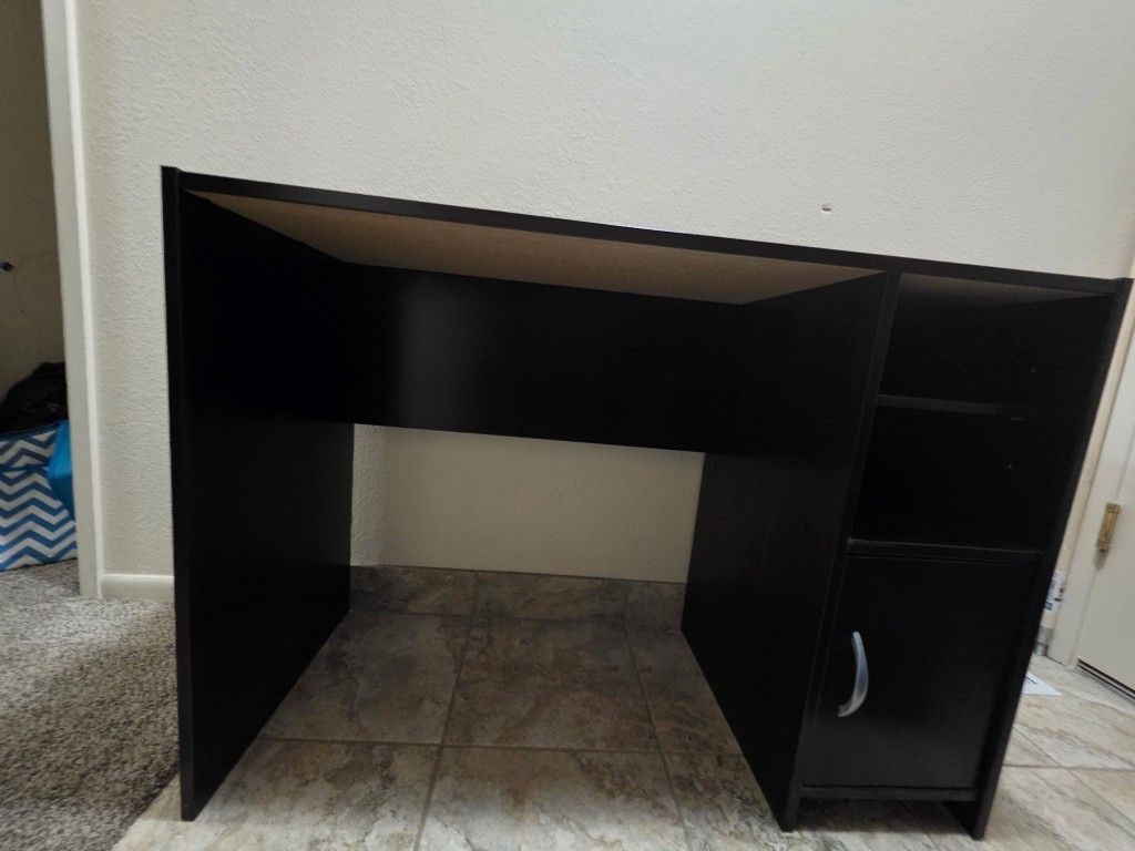 Sauder Pedestal Desk, Espresso finish