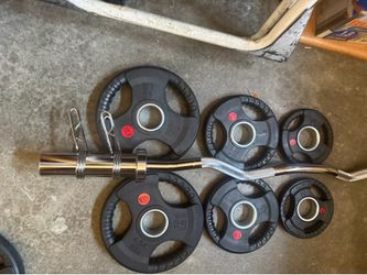 Olympic curl bar weights