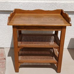 1980s Wicker Changing Table Or Leaning Desk