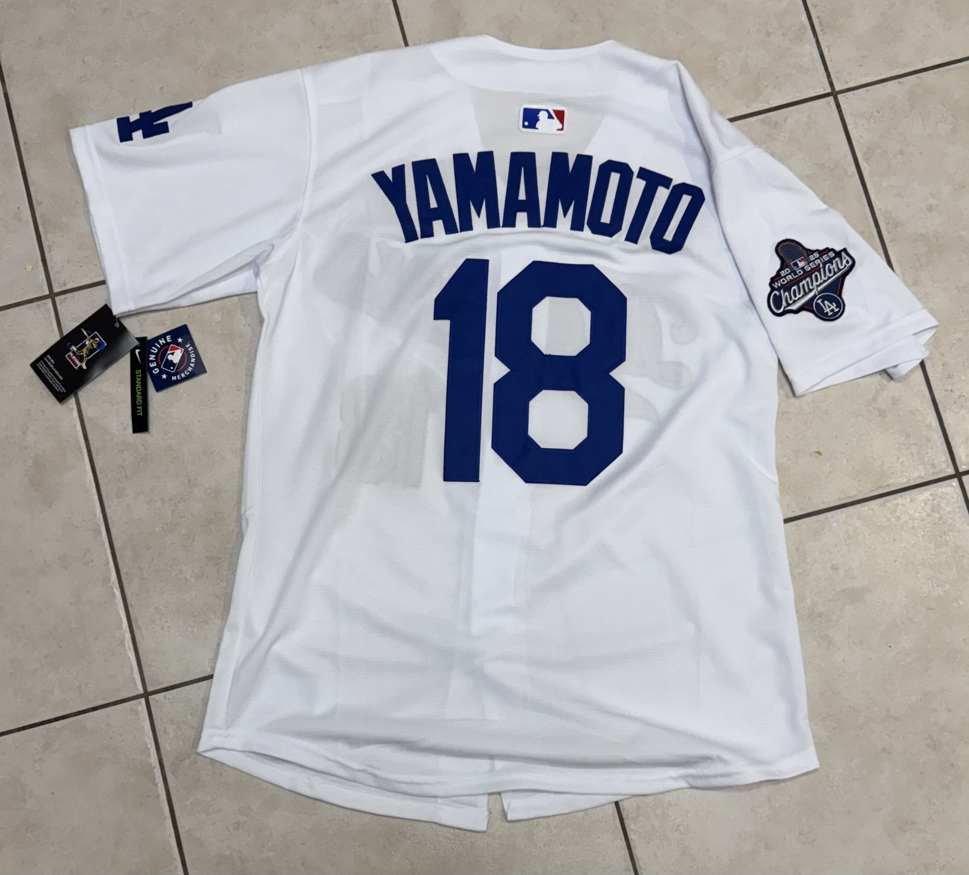 Yamamoto Los Angeles Dodgers Jersey – 2025 World Series Patch
