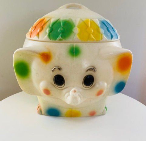Vintage 1960'S Edward Mobley Elephant Toy Box w/ Original Colors