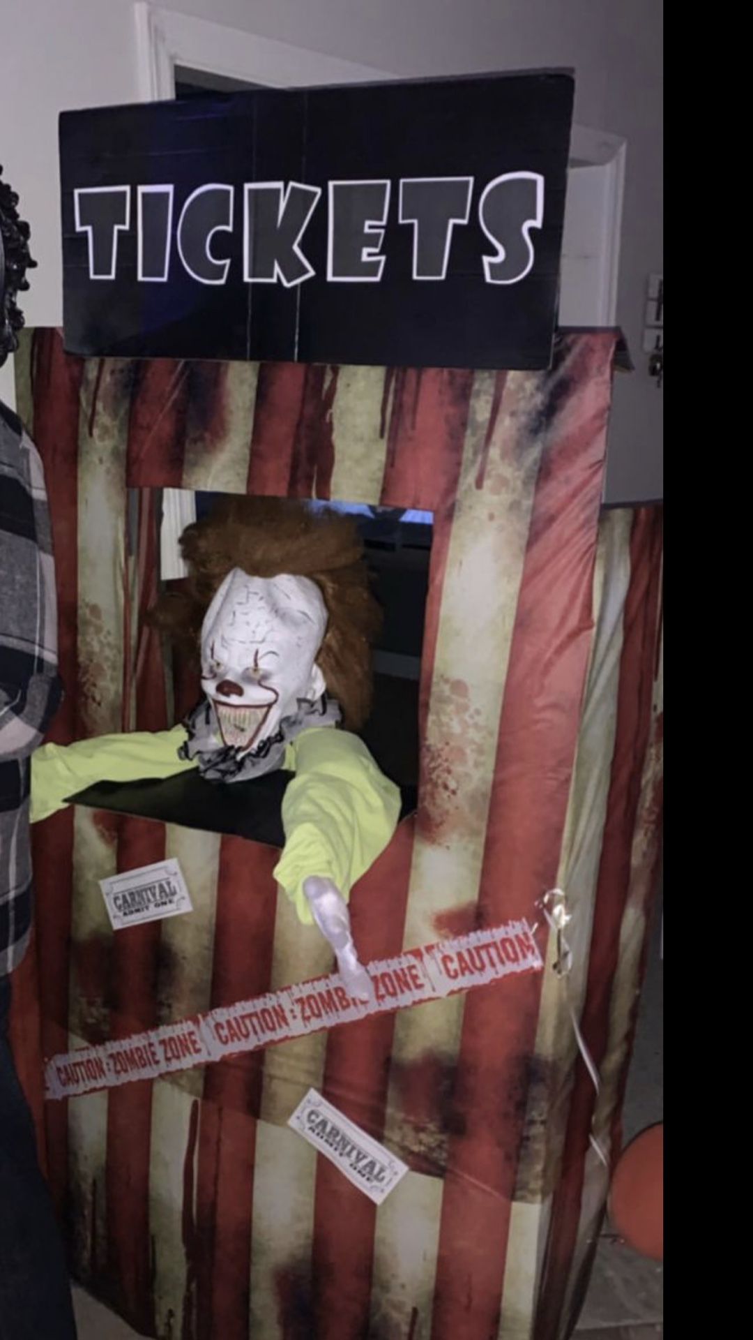 Halloween carnival ticket booth