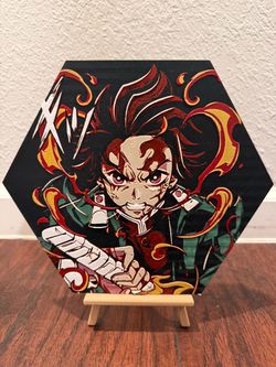 Demon Slayer Tanjiro 3D Wall Art – Anime Decor 🔥