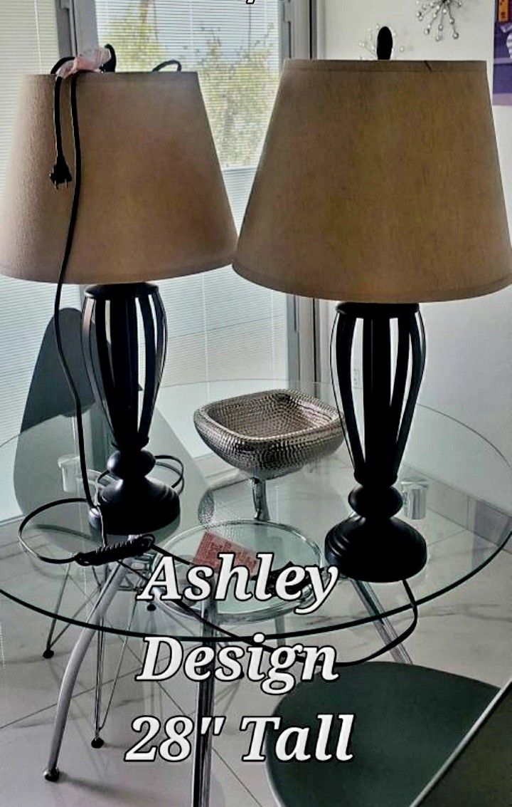 Nice Set Lamps Brown Color