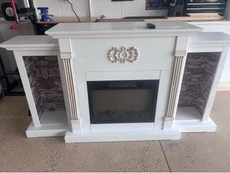 White fireplace