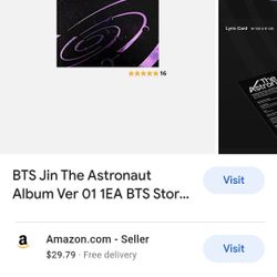 BTS Jin The Astronaut Album Version 1
