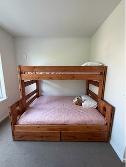 Solid Wood Bunk Bed w/ Storage Drawers – Originally $5,000 (Old Cannery)