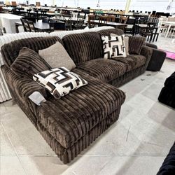 Midnight-Madness Chocolate 2-Piece LAF Sectional