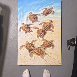 29.5 X 19 Turtle Wall Canvas 