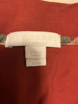 Authentic burberry Check Trim Cotton Polo Shirt