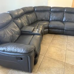 Black Leather Sectional-pickup Today 10/25