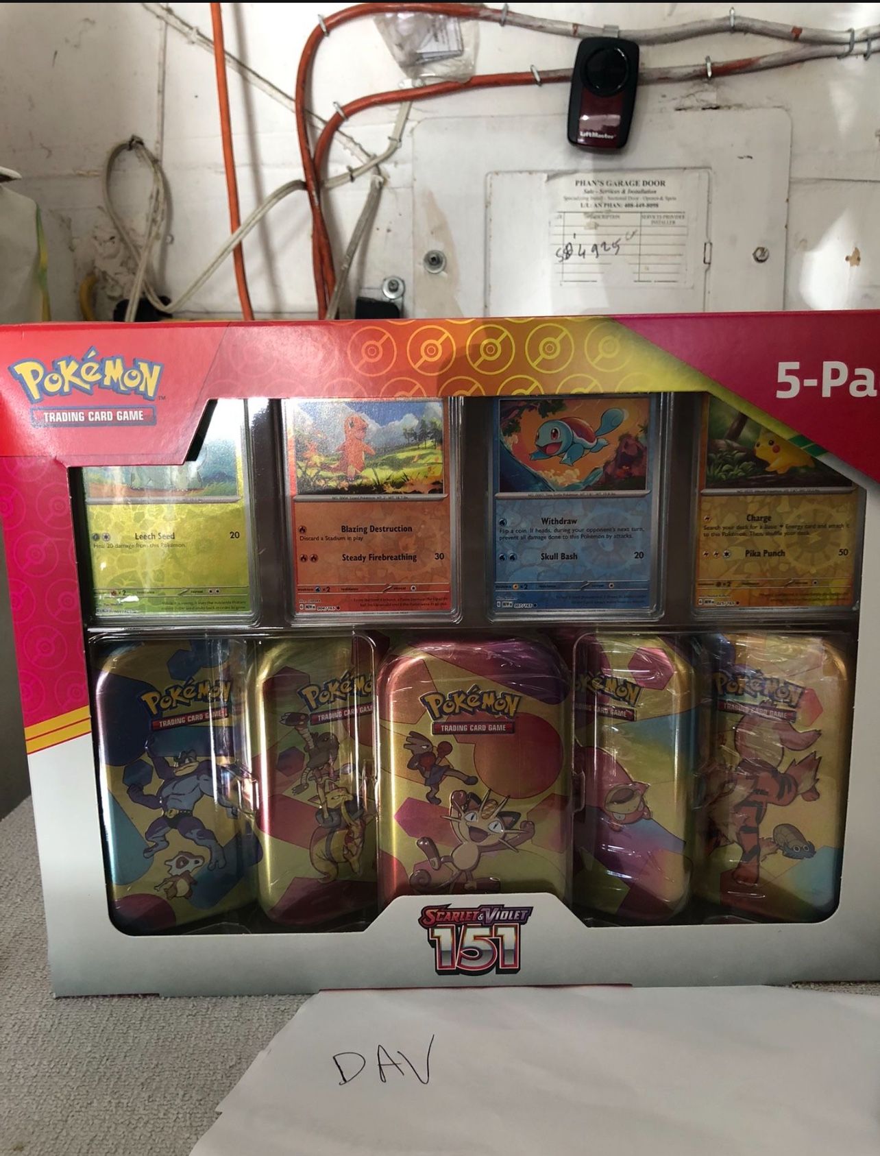 Pokemon Scarlet & Violet - 151 5-pack Mini Tins + 4 Promo Cards