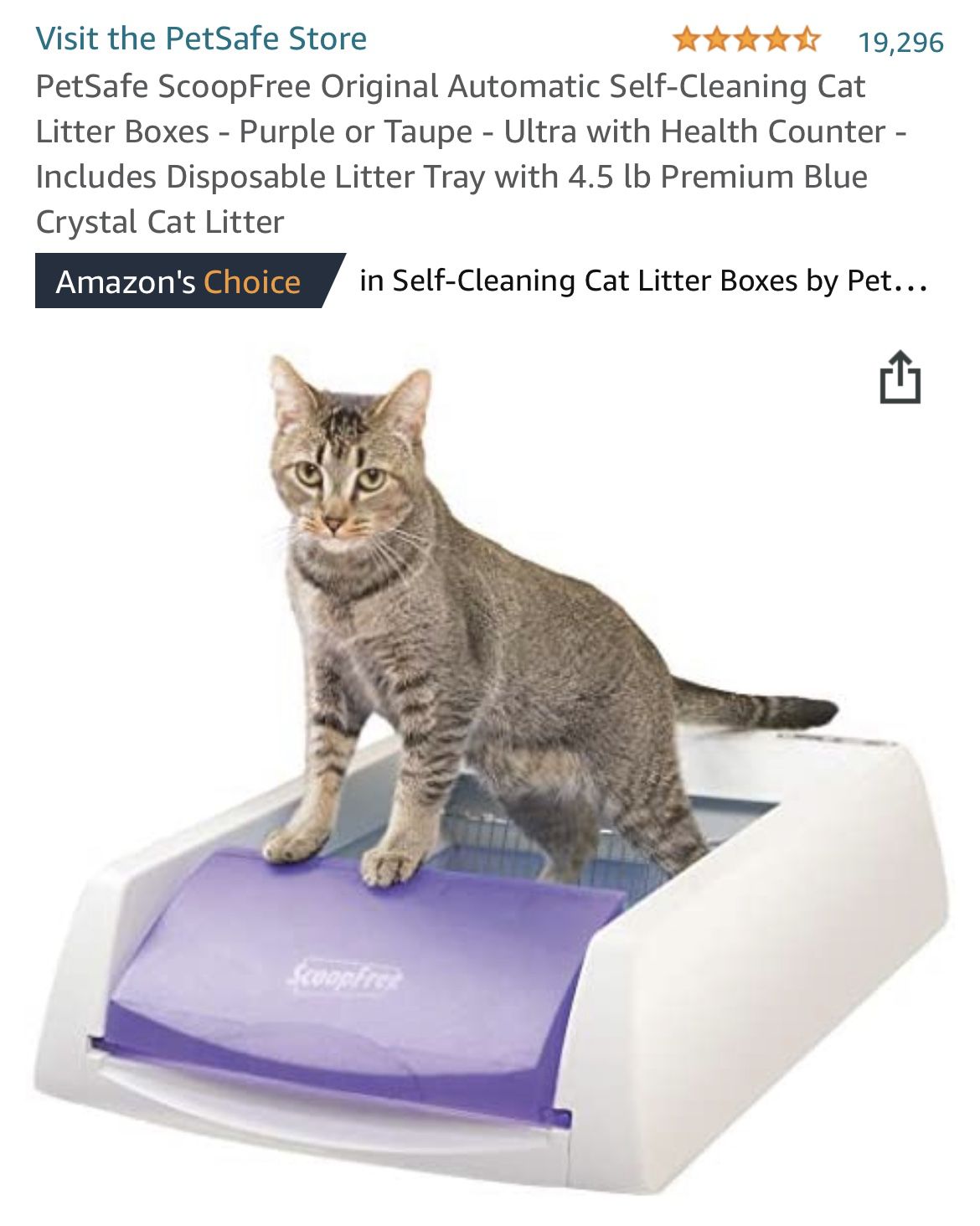 Automatic Cat Litter Box With Cover & Litter Valued At $227