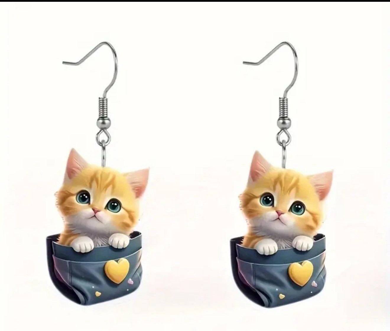 Adorable Kitty Pocket Earrings