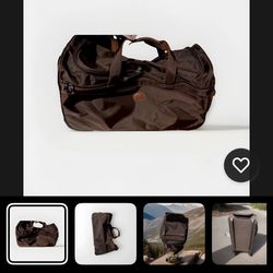 Longchamp Boxford Brown Canvas Leather Trim Travel Luggage Wheeled Suitcase 22”