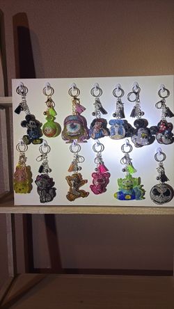 Disney Puffy Rhinestone Keychain NEW