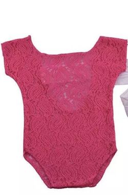 Perfect newborn outfit hotpink lace jumpsuit
