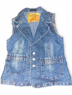 Comfort Denim Jean Vest Size S