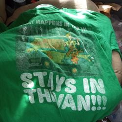 Scooby Doo/Shaggy What Happens In The Van Shirt. M Men. Mint. Green.$15.00 OBO.