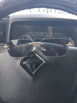 Iced out wood cartier sunglasses