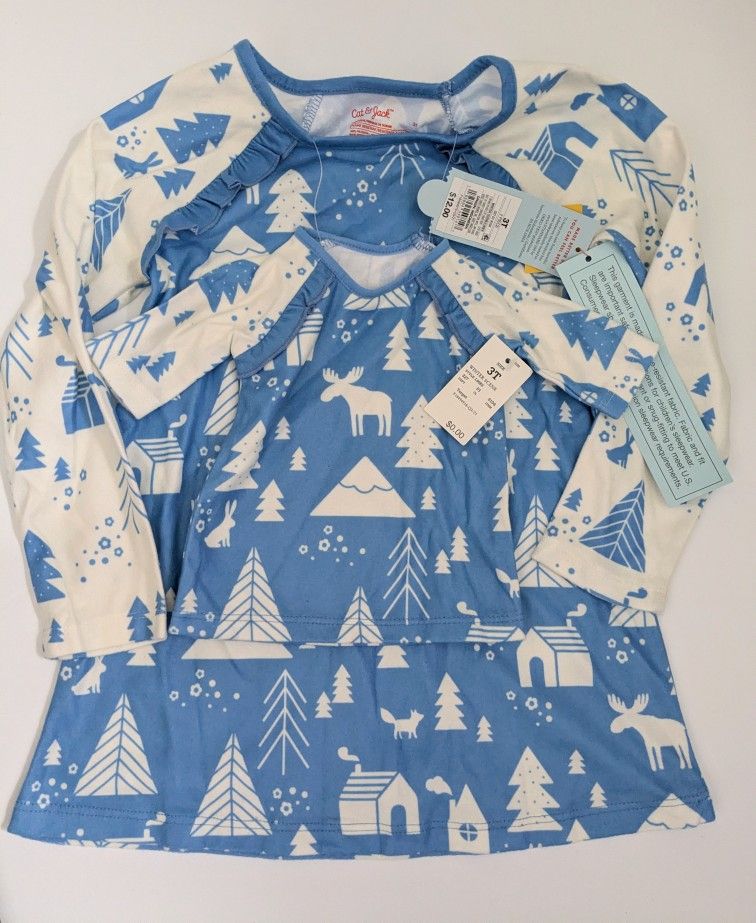 Doll And Me Winter Nightgown 