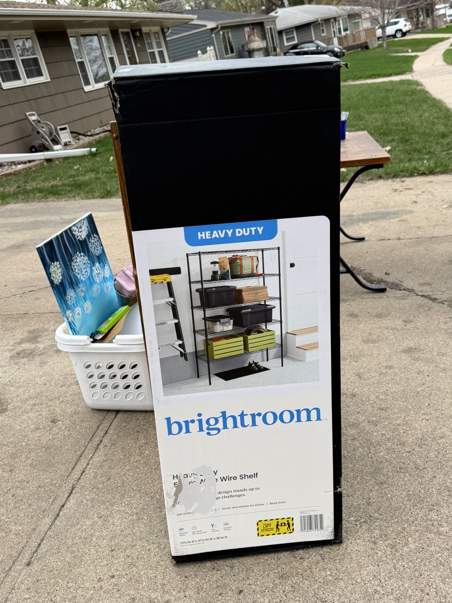 Bright room 5’ by 6’ Shelf