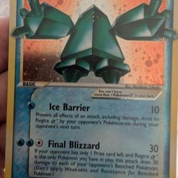 NM Regice Gold Star Pokemon