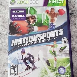 Xbox 360 MOTION SPORTS Play For Real Tested And Complete W/ Manual Kinect Game