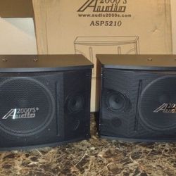 New Pair of Audio 2000's ASP5210A Full Range 10" 2-Way PA Speakers (2 speakers)