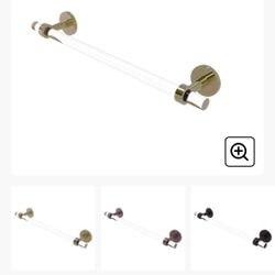 Brand New Clear And Brass Towel Holder